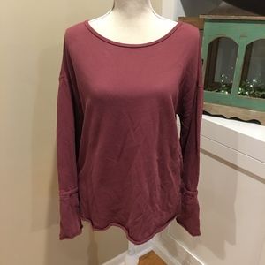 Jayne brand deep mauve sweatshirt top size medium